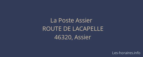 La Poste Assier