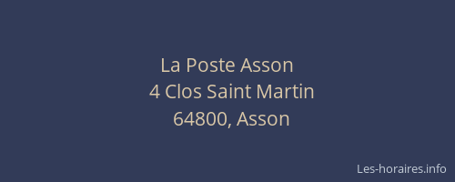 La Poste Asson
