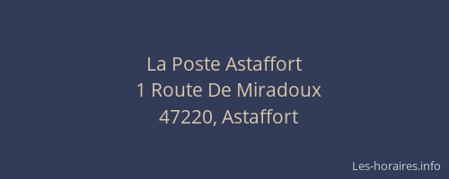La Poste Astaffort