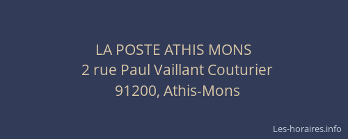 LA POSTE ATHIS MONS