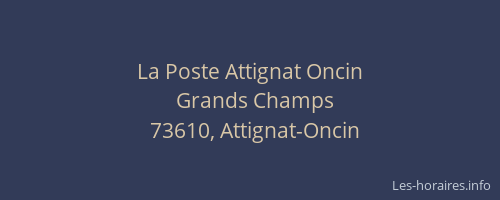 La Poste Attignat Oncin