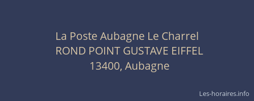 La Poste Aubagne Le Charrel