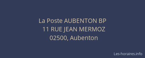La Poste AUBENTON BP