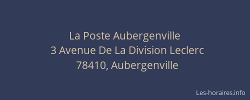 La Poste Aubergenville