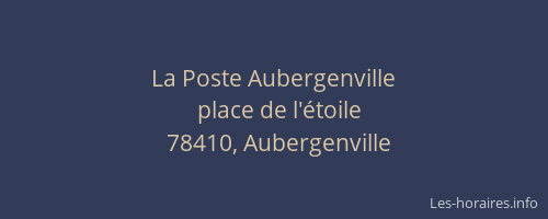 La Poste Aubergenville