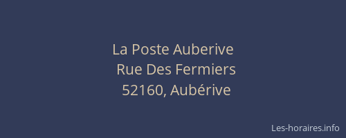 La Poste Auberive