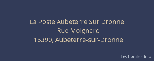 La Poste Aubeterre Sur Dronne