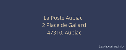 La Poste Aubiac