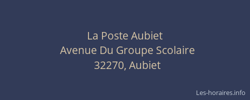 La Poste Aubiet