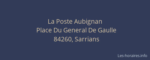 La Poste Aubignan