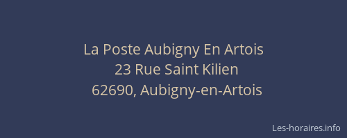 La Poste Aubigny En Artois
