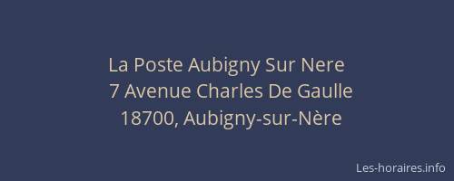 La Poste Aubigny Sur Nere