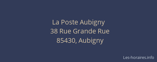 La Poste Aubigny