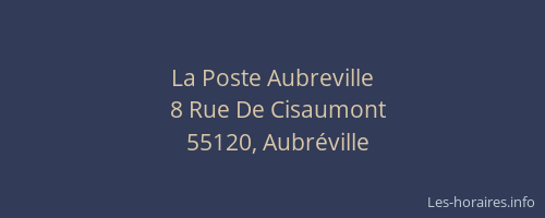La Poste Aubreville