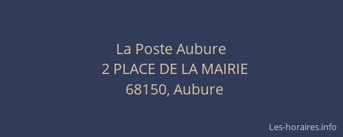 La Poste Aubure