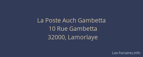 La Poste Auch Gambetta