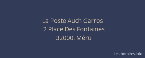 La Poste Auch Garros