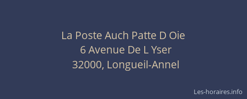 La Poste Auch Patte D Oie