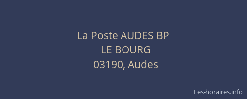 La Poste AUDES BP