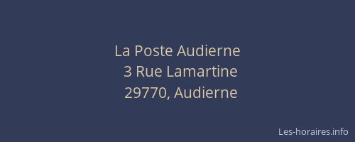 La Poste Audierne