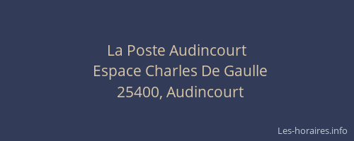 La Poste Audincourt