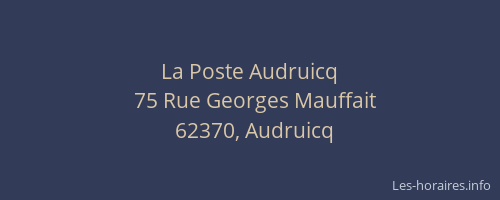 La Poste Audruicq