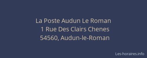 La Poste Audun Le Roman