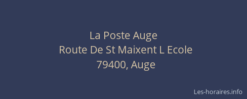 La Poste Auge