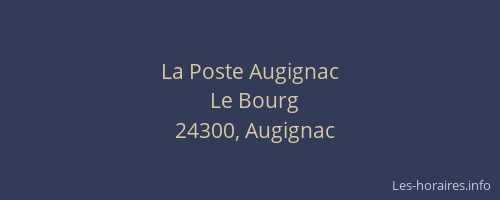 La Poste Augignac