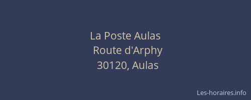 La Poste Aulas