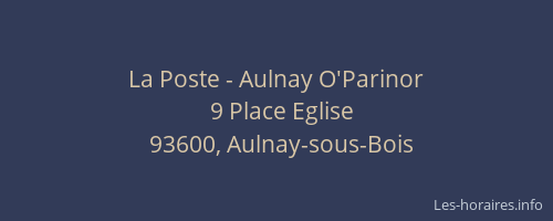 La Poste - Aulnay O'Parinor