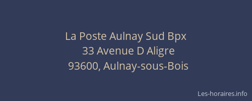 La Poste Aulnay Sud Bpx
