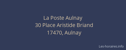 La Poste Aulnay