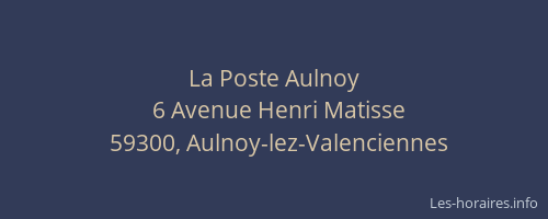 La Poste Aulnoy