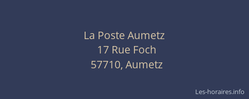 La Poste Aumetz