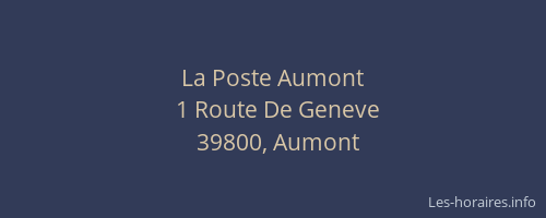 La Poste Aumont