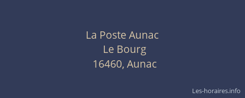 La Poste Aunac