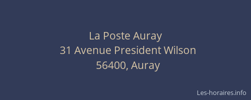La Poste Auray