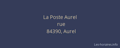 La Poste Aurel