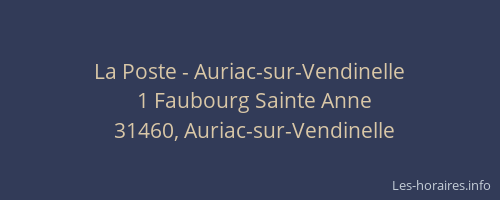 La Poste - Auriac-sur-Vendinelle