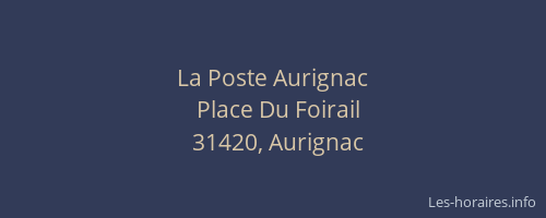 La Poste Aurignac