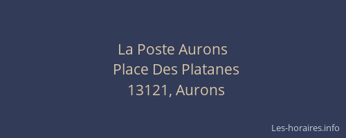 La Poste Aurons