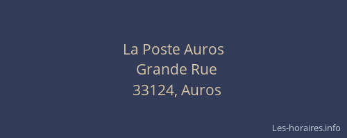 La Poste Auros