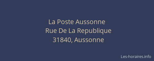 La Poste Aussonne
