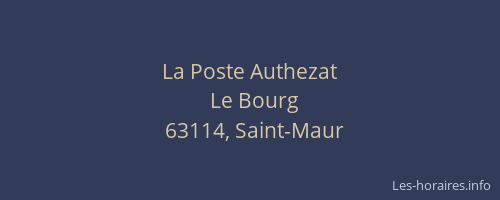 La Poste Authezat