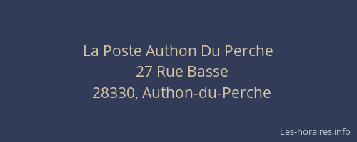 La Poste Authon Du Perche