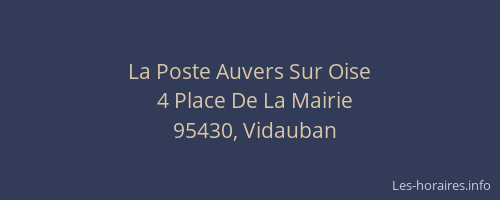 La Poste Auvers Sur Oise