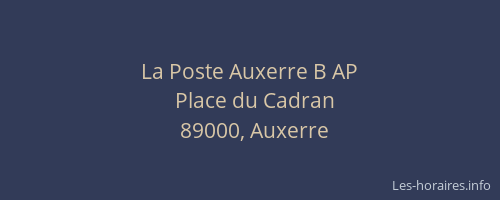 La Poste Auxerre B AP
