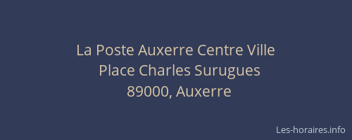 La Poste Auxerre Centre Ville