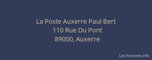 La Poste Auxerre Paul Bert